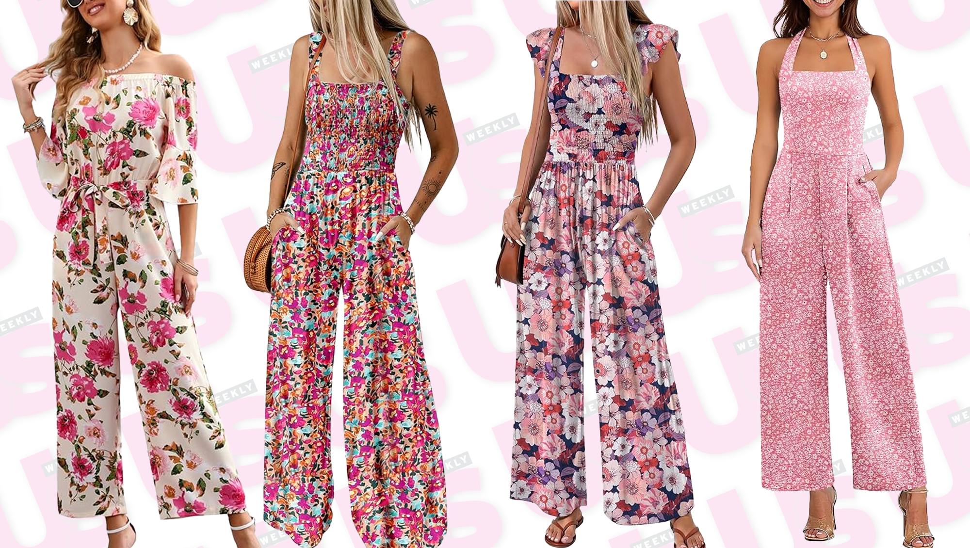 Floral Pink Jumpsuits From Amazon