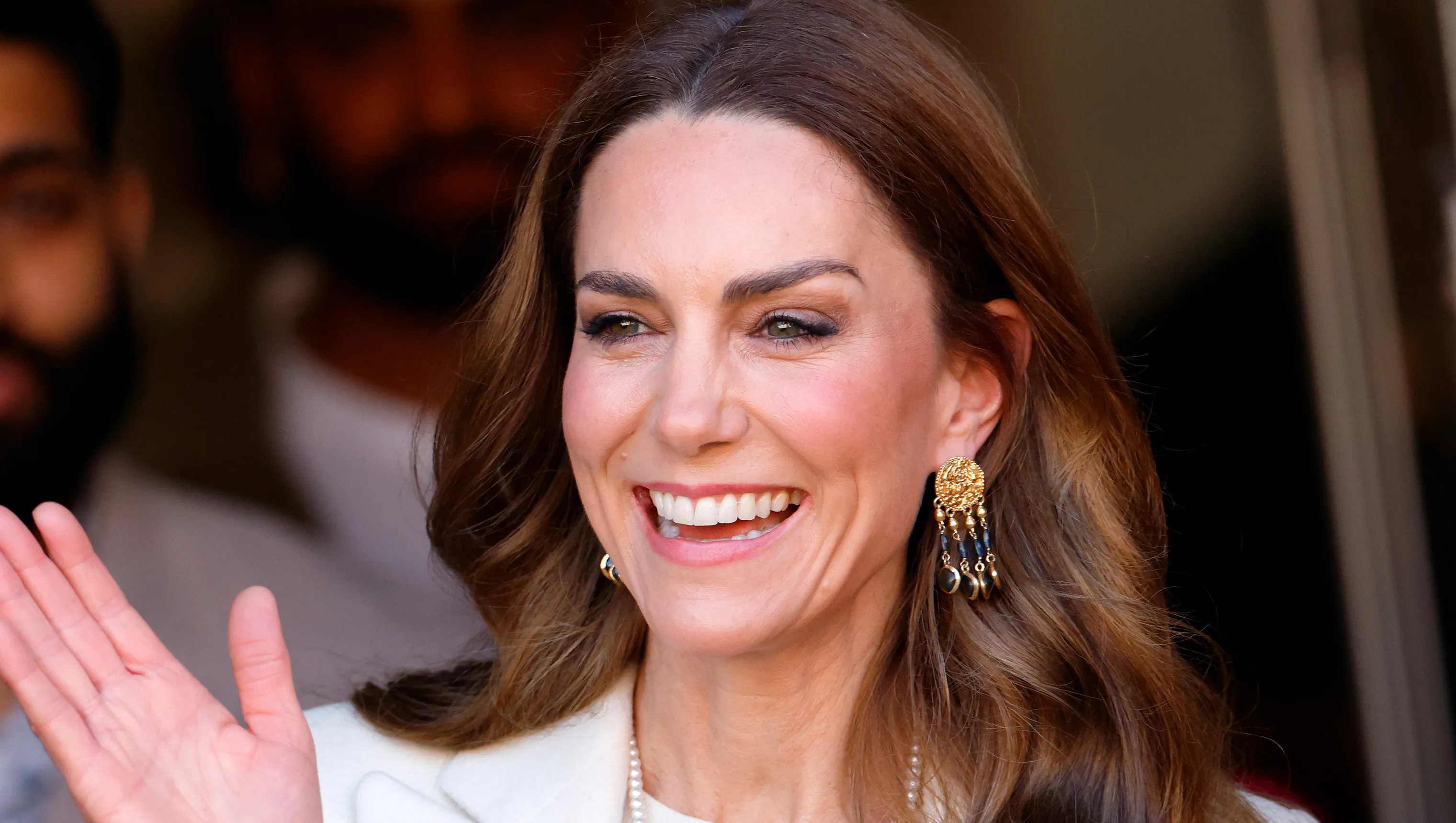 LEICESTER, ENGLAND - MARCH 05: (EMBARGOED FOR PUBLICATION IN UK NEWSPAPERS UNTIL 24 HOURS AFTER CREATE DATE AND TIME) Catherine, Princess of Wales departs the Aakash Odedra Company, an international touring dance company on March 5, 2026 in Leicester, England. The Princess of Wales visited Leicester to celebrate the culture, community and heritage of the British Indian community the day after the Hindu Festival of Holi. (Photo by Max Mumby/Indigo/Getty Images)