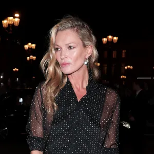 PARIS, FRANCE - MARCH 04: Kate Moss attends the TOM FORD Défilé Fall/Winter 2026 as part of the Paris Fashion Week on March 04, 2026 in Paris, France. (Photo by Jacopo Raule/Getty Images for TOM FORD)