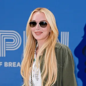 NEW YORK, NY - SEPTEMBER 07: Lindsay Lohan attends Day 15 of the 2025 US Open Tennis Championships at USTA Billie Jean King National Tennis Center on September 07, 2025 in Flushing Meadows, Queens, New York City. (Photo by XNY/Star Max/GC Images)