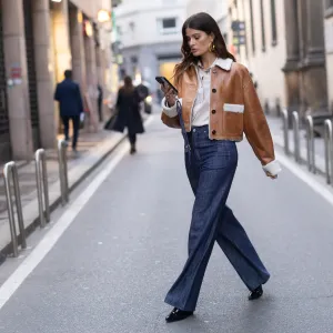 MILAN, ITALY - FEBRUARY 27: Isabeli Fontana is seen wearing total look Pemce 1979 during the Milan Fashion Week - Womenswear Fall/Winter 2026/2027 on February 27, 2026 in Milan, Italy. (Photo by Jacopo Raule/Getty Images)