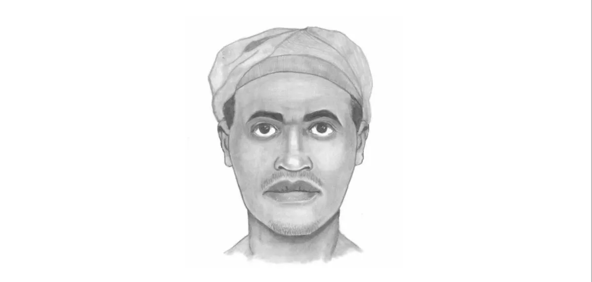 The sketch of the nude burglar
