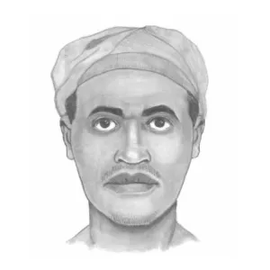 The sketch of the nude burglar