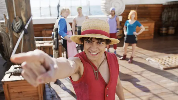 Taz Skylar, Mackenyu, Iñaki Godoy, Jacob Romero, Emily Rudd in One Piece season 2