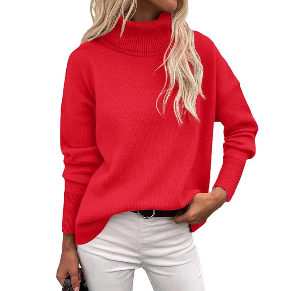 Zeagoo Turtleneck Knitted Sweater