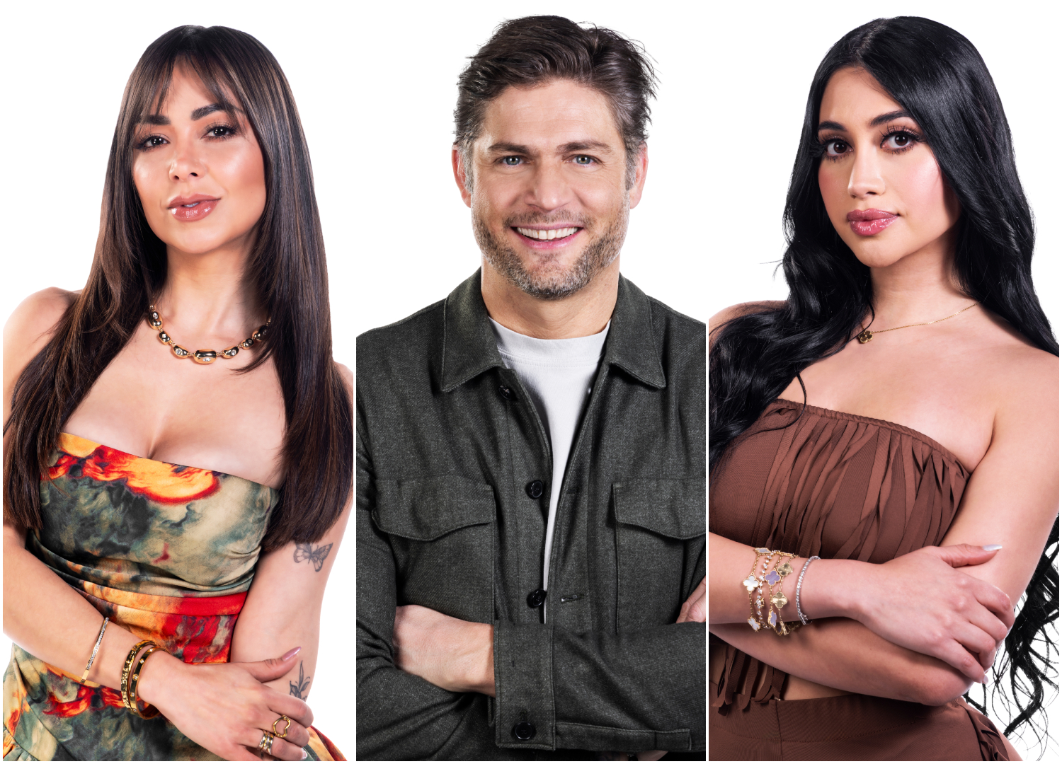 Caeli, Horacio y Jailyne, en 'La Casa de los Famosos 6'.