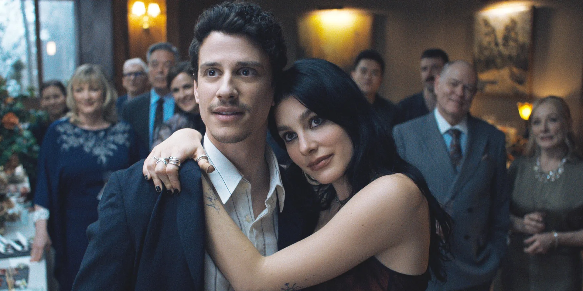 Adam DiMarco and Camila Morrone in Something Very Bad Is Going to Happen