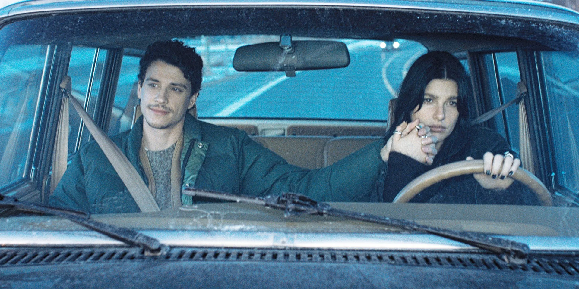 Adam DiMarco and Camila Morrone in Something Very Bad is Going to Happen