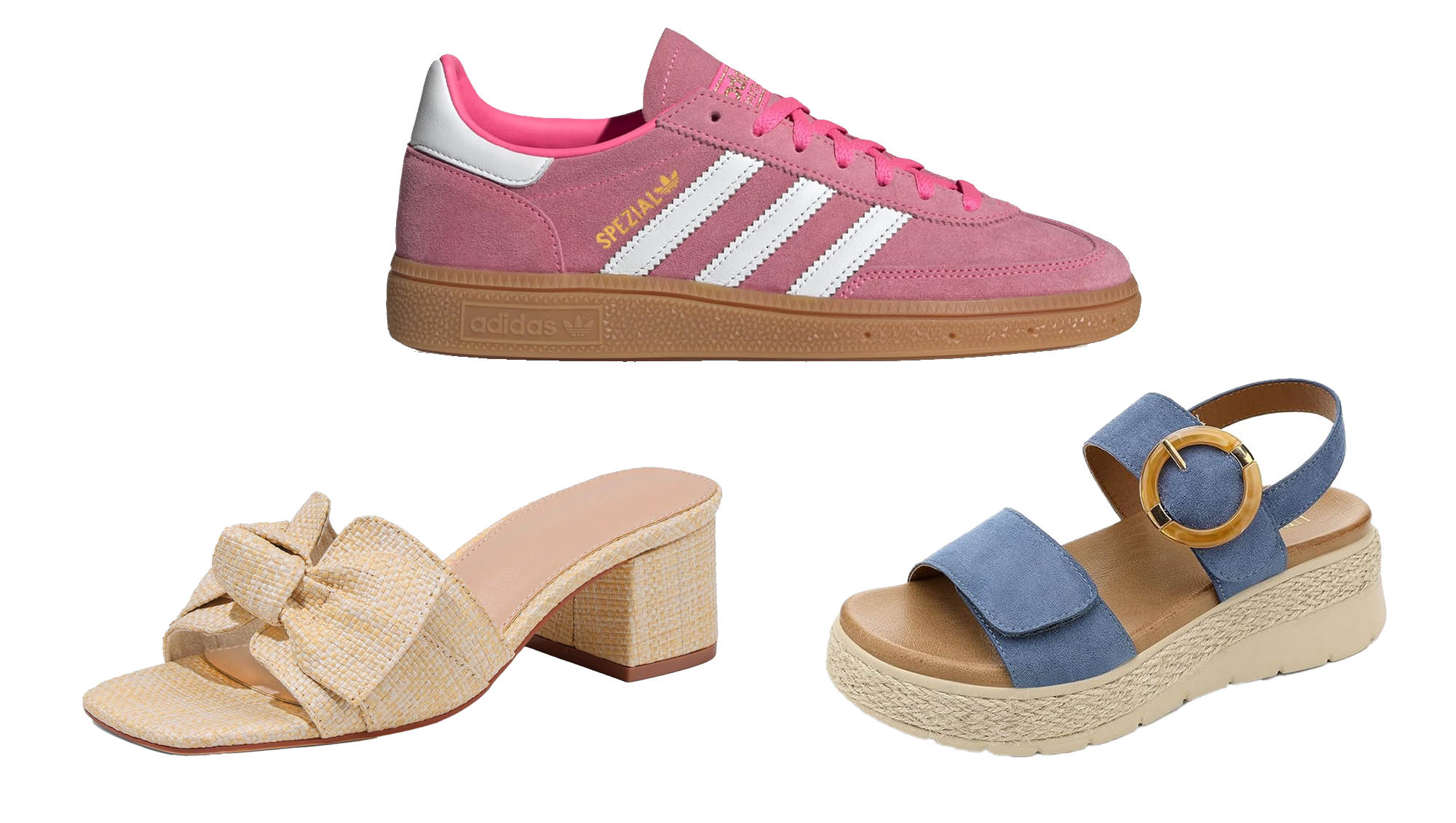 Adidas Sneakers, Raffia Heel and Platform Heel