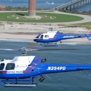 A pair of Suffolk County Police helicopters