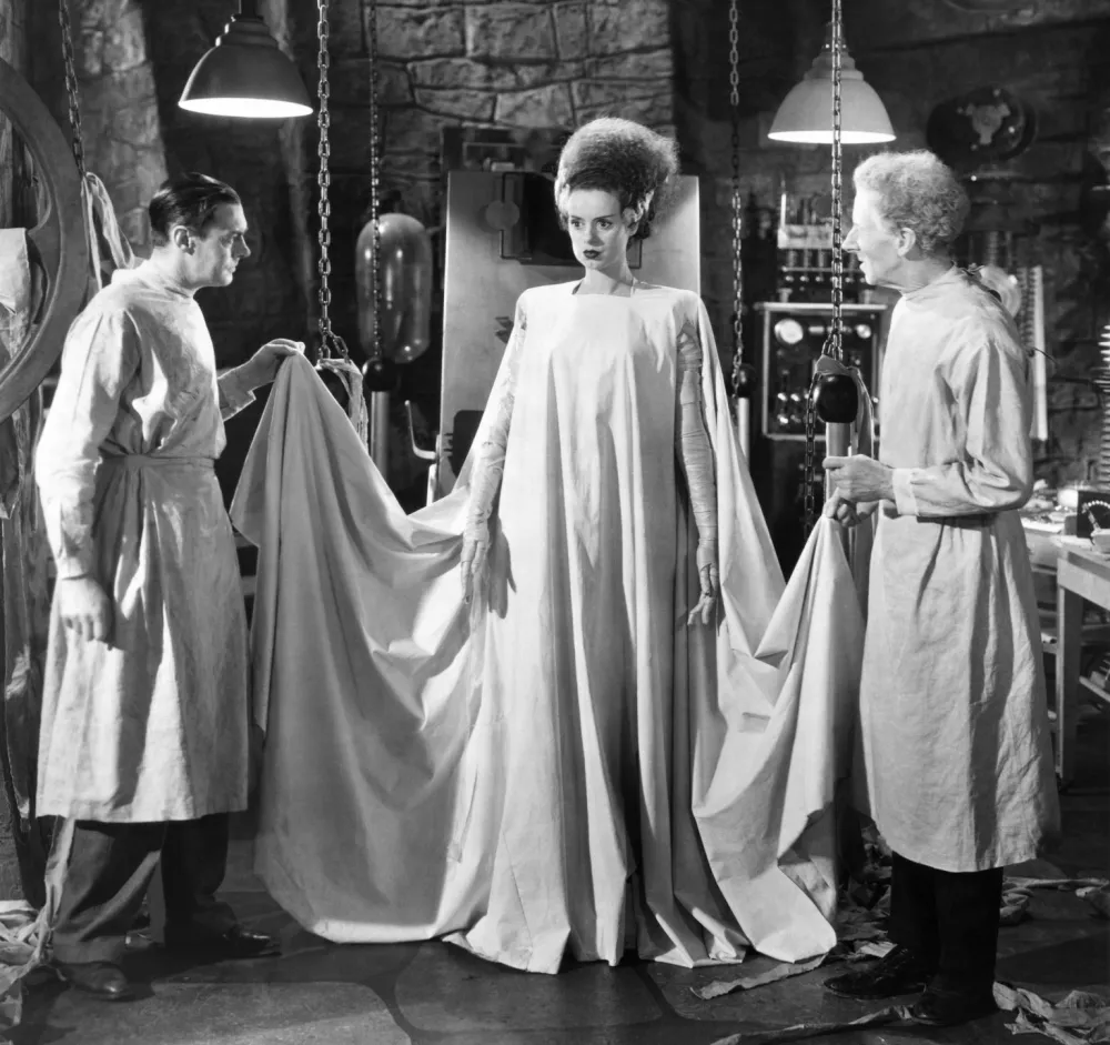 Colin Clive, Elsa Lanchester and Ernest Thesiger in The Bride of Frankenstein