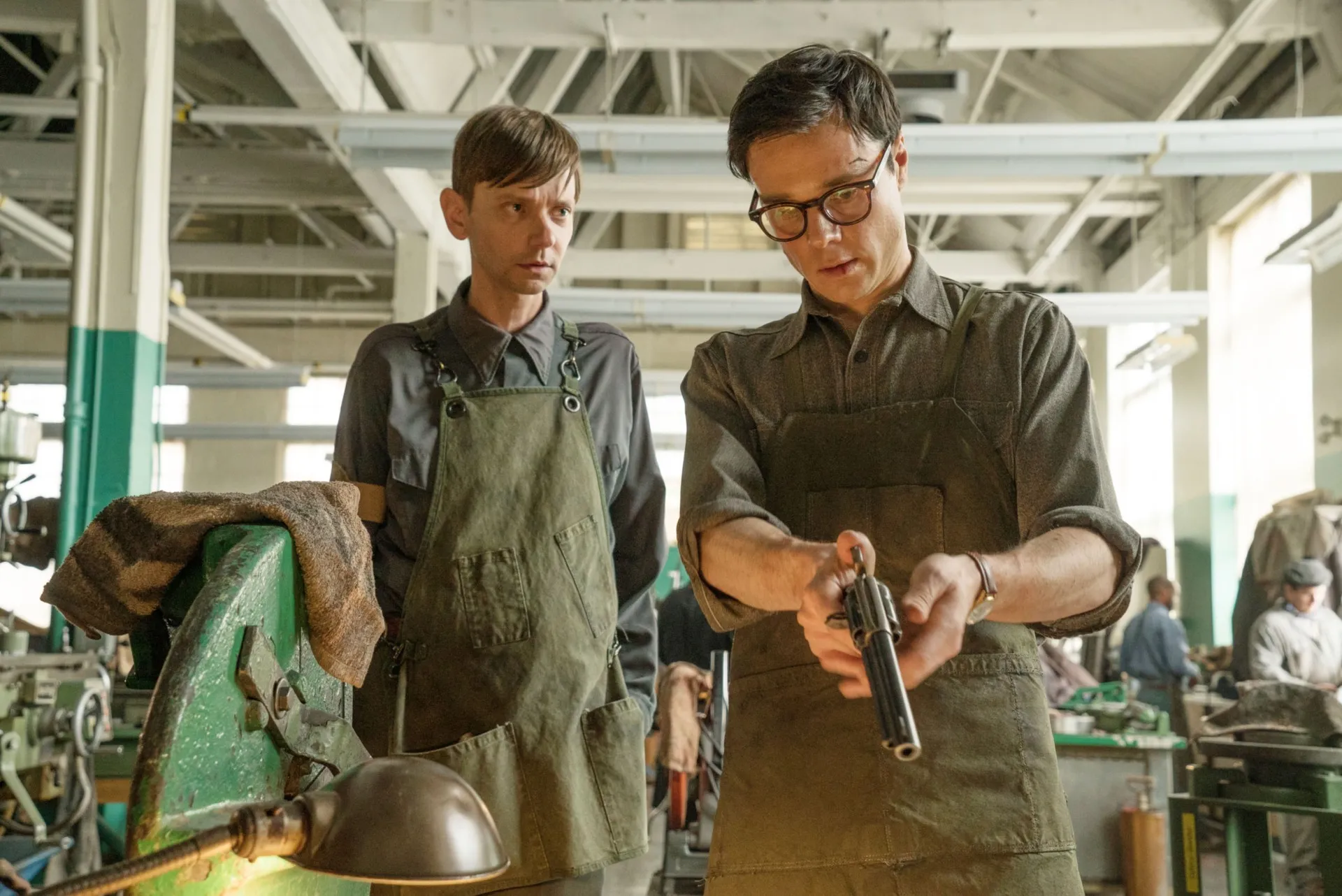 DJ Qualls and Rupert Evans in The Man in the High Castle