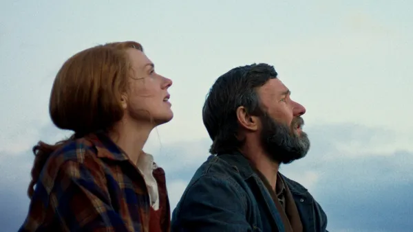 Kerry Condon and Joel Edgerton in Train Dreams