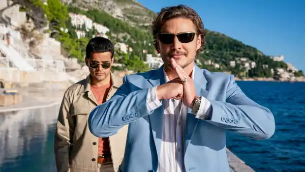 Jacob Scipio and Pedro Pascal in The Unbearable Weight of Massive Talent