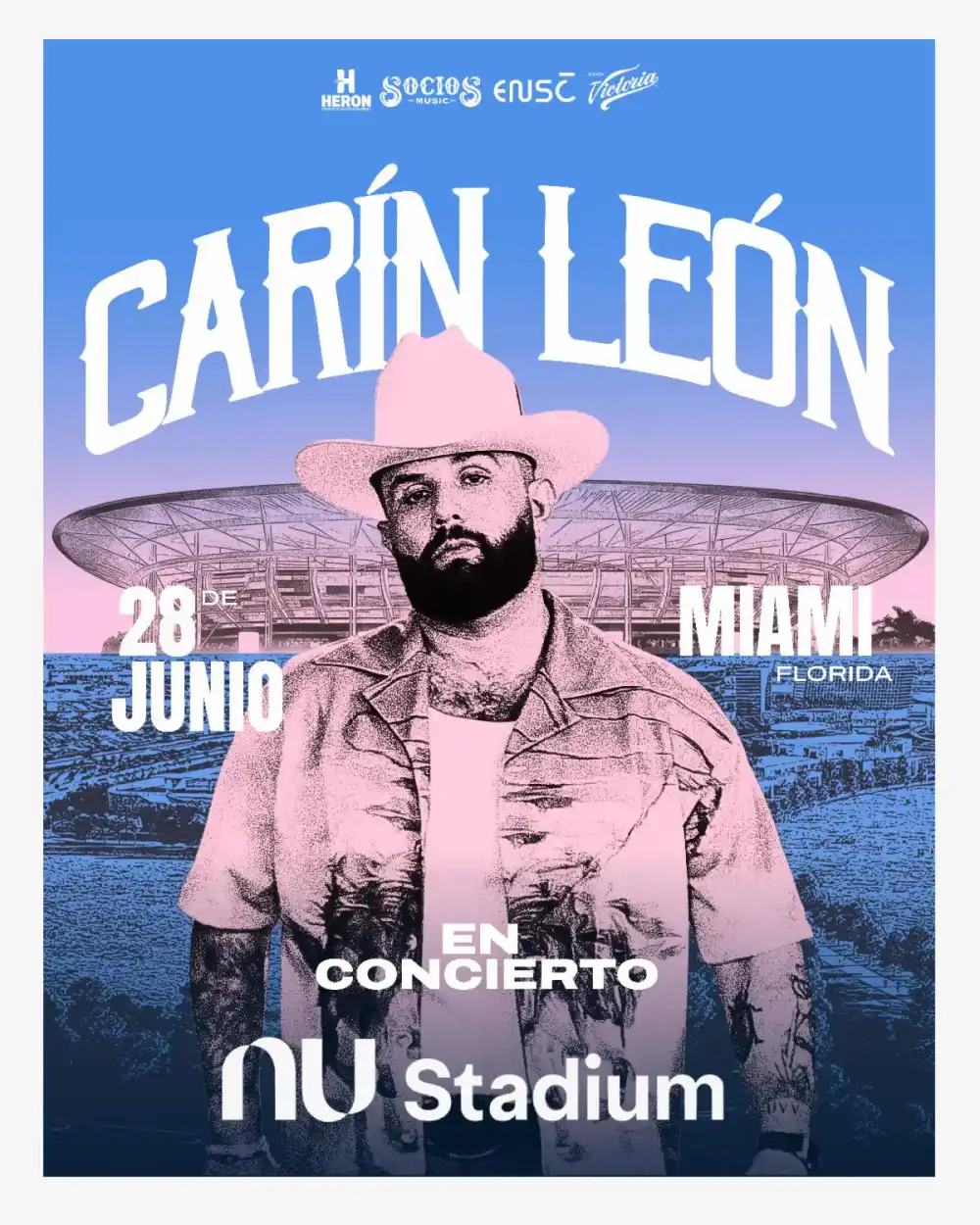 Cartel del 'Tour Norteam&eacute;rica 2026' de Car&iacute;n Le&oacute;n.