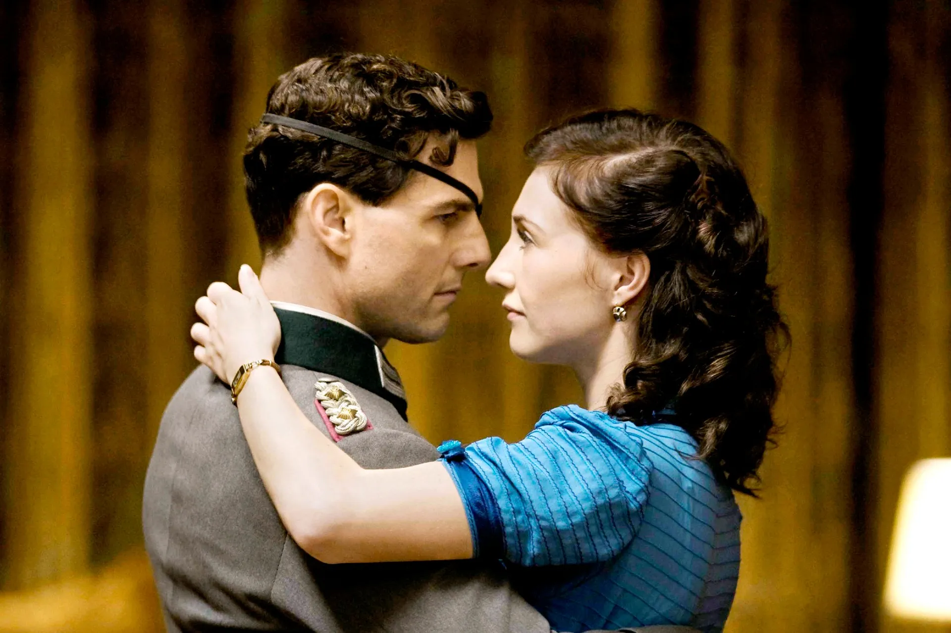 Tom Cruise as Claus von Stauffenberg and Carice van Houten in Valkyrie