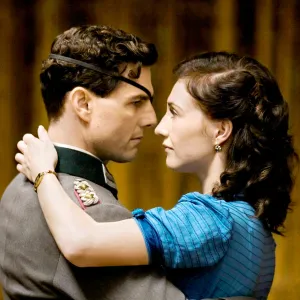 Tom Cruise as Claus von Stauffenberg and Carice van Houten in Valkyrie