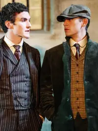 Donal Finn and Hero Fiennes Tiffin in Young Sherlock