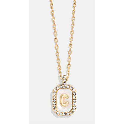 Gold & Mother of Pearl Initial Necklace