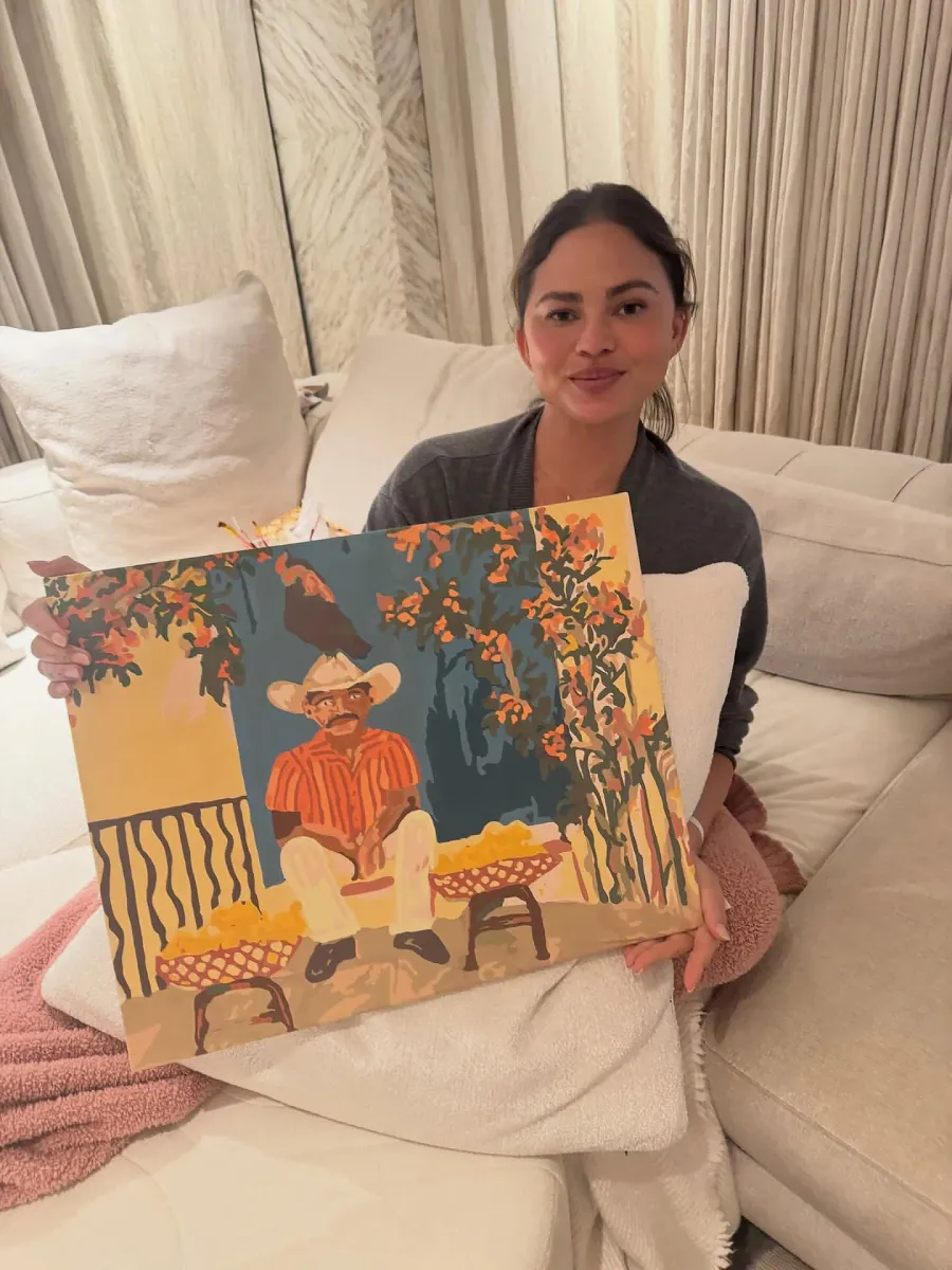 Chrissy Teigen They Try Their Hand at Painting Just Like Us