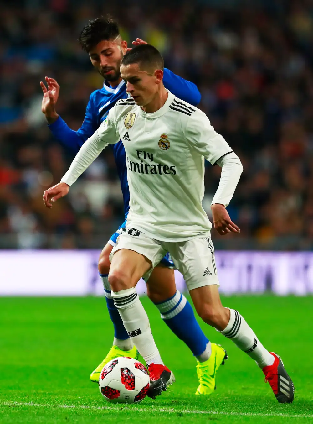 &Aacute;lvaro Fidalgo en el Real Madrid en 2018.