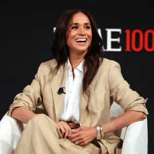 Meghan, Duchess of Sussex, speaks onstage during the 2025 TIME100 Summit at Jazz at Lincoln Center on April 23, 2025 in New York City.