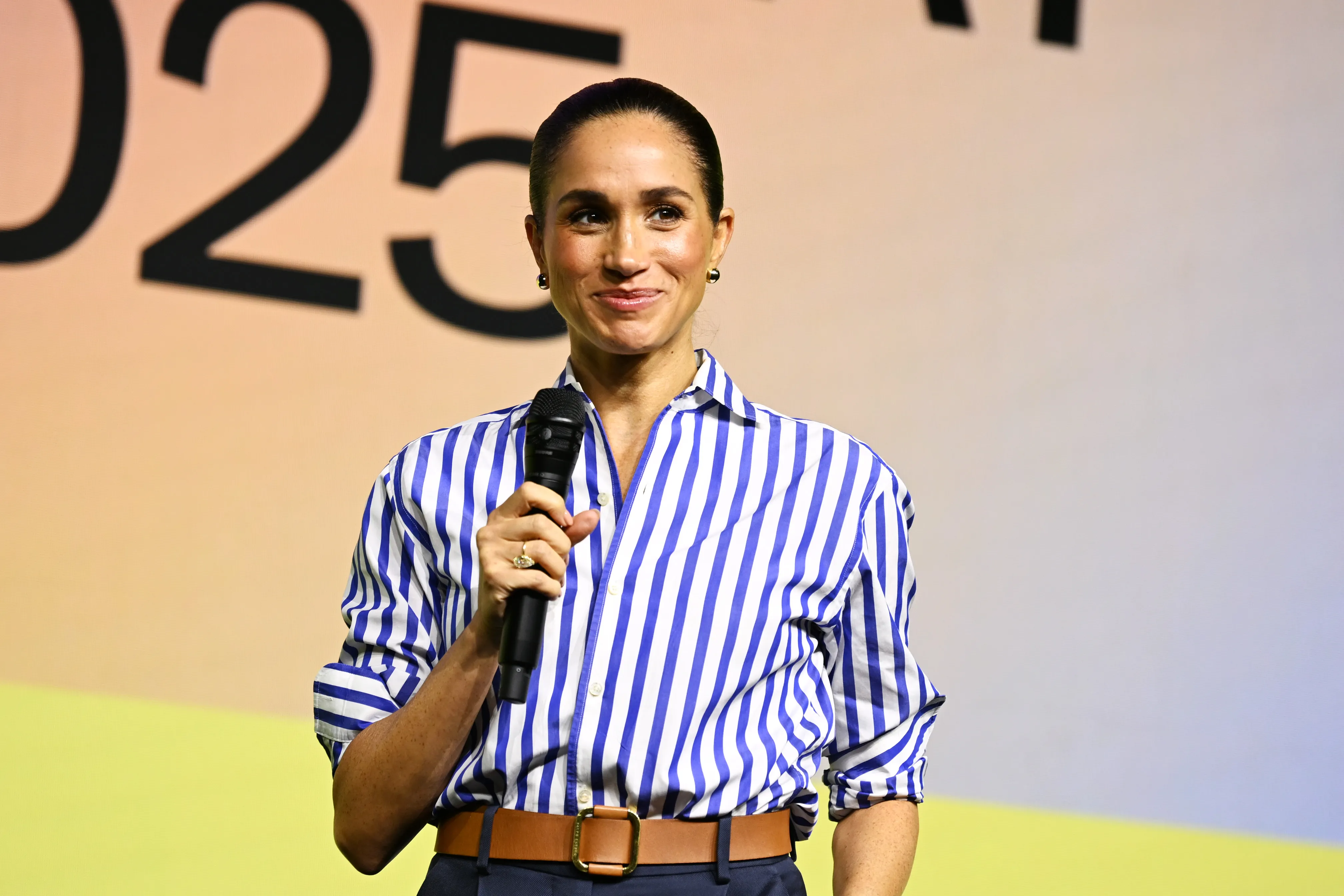 Meghan, Duchess of Sussex at Project Healthy Minds' World Mental Health Day Festival held at Spring Studios on October 10, 2025 in New York, New York.