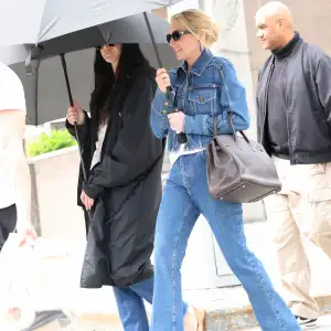 Lindsay Lohan and Shailene Woodley are seen on the set of "Count My Lies" in Downtown Brooklyn on April 01, 2026 in New York City.