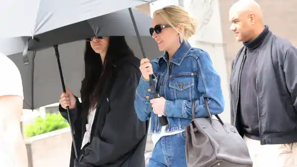 Lindsay Lohan and Shailene Woodley are seen on the set of "Count My Lies" in Downtown Brooklyn on April 01, 2026 in New York City.