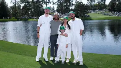 Tommy Fleetwood Poses With Wife Clare and Kids at 2026 Masters