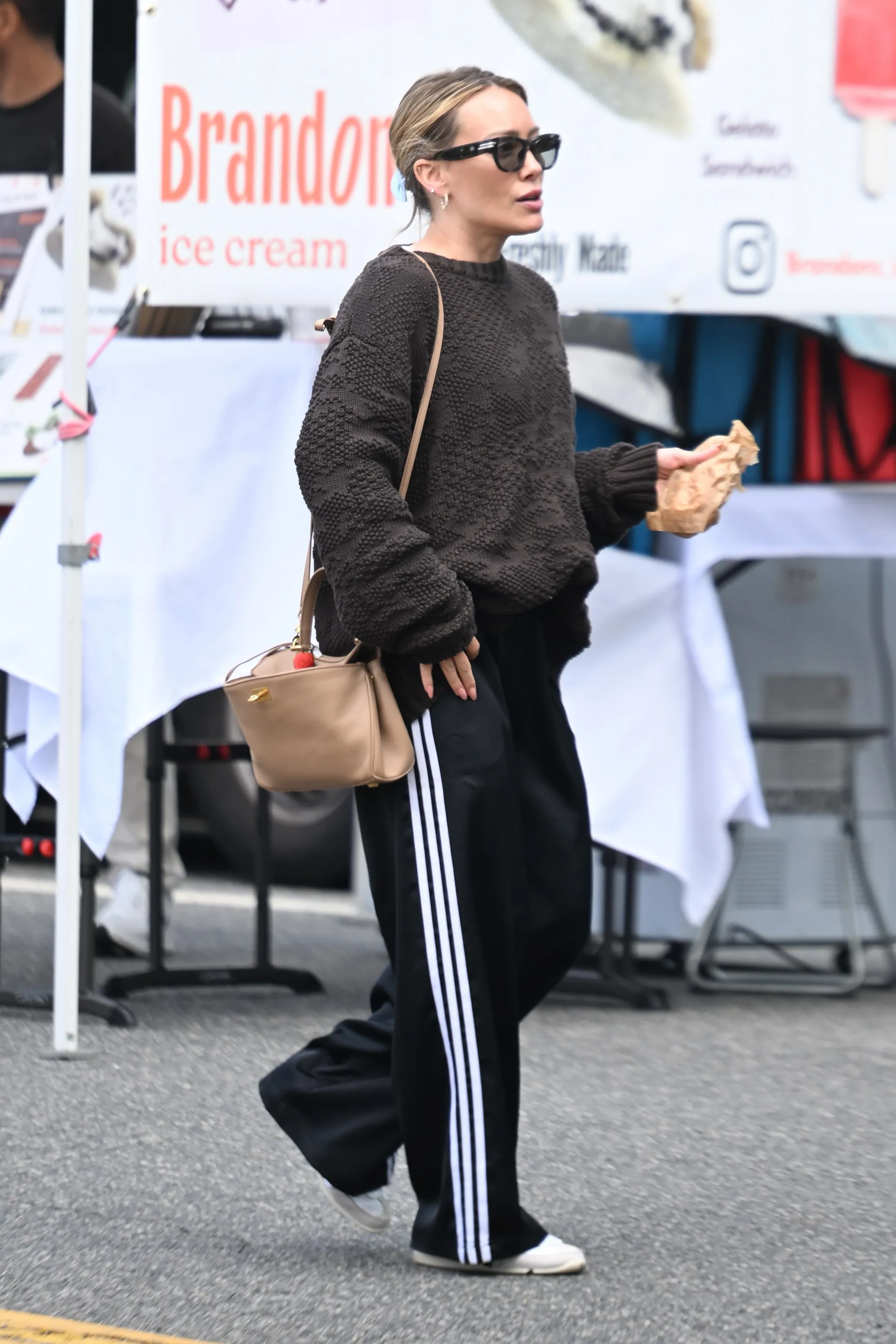 Hilary Duff is seen on April 12, 2026 in Los Angeles, California.