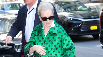 Meryl Streep is seen on April 17, 2026 in New York City.