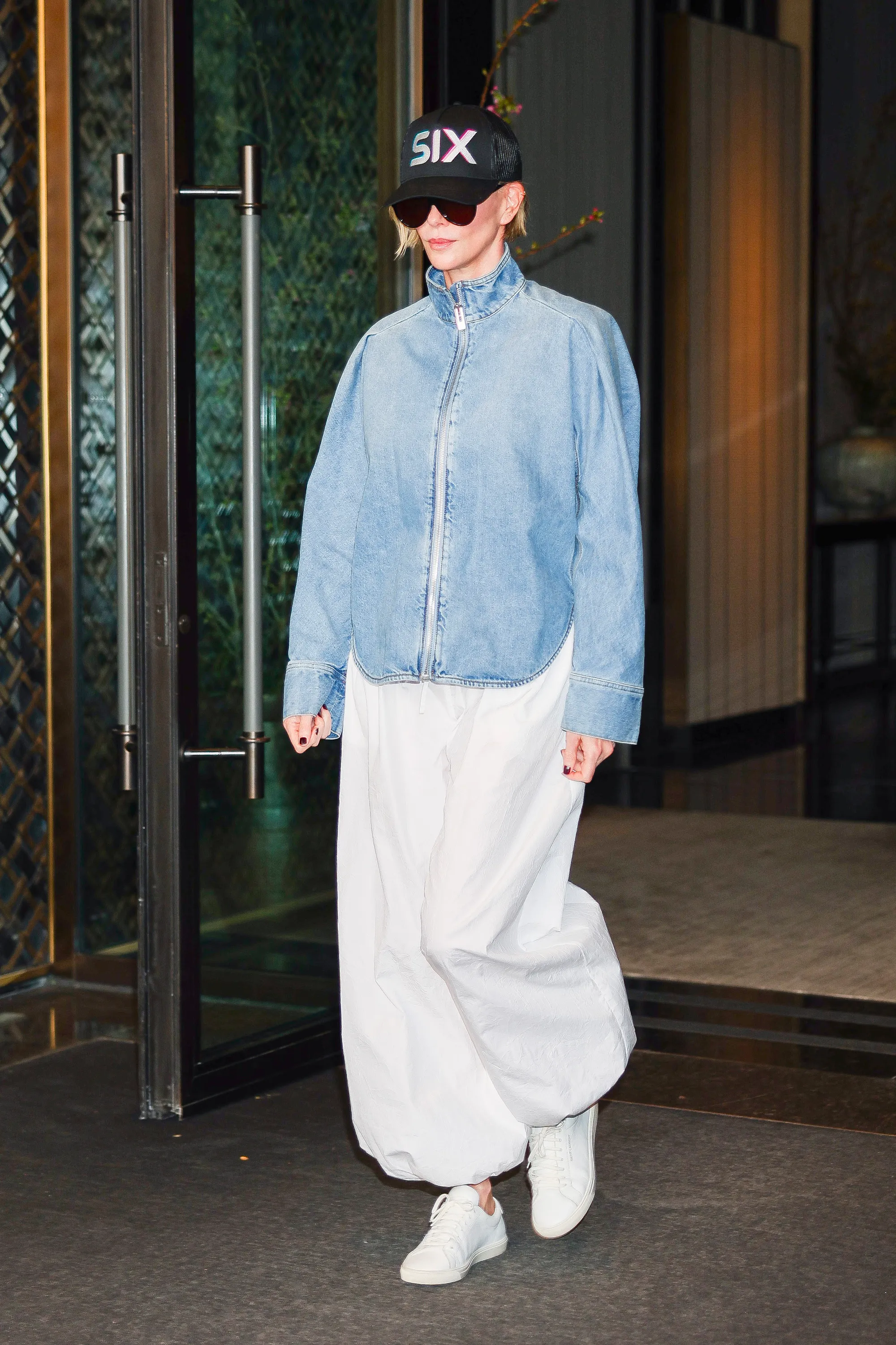 Charlize Theron seen in Midtown on April 24, 2026 in New York City.