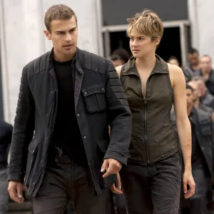 INSURGENT, (aka THE DIVERGENT SERIES: INSURGENT), from left: Theo James, Shailene Woodley, 2015.