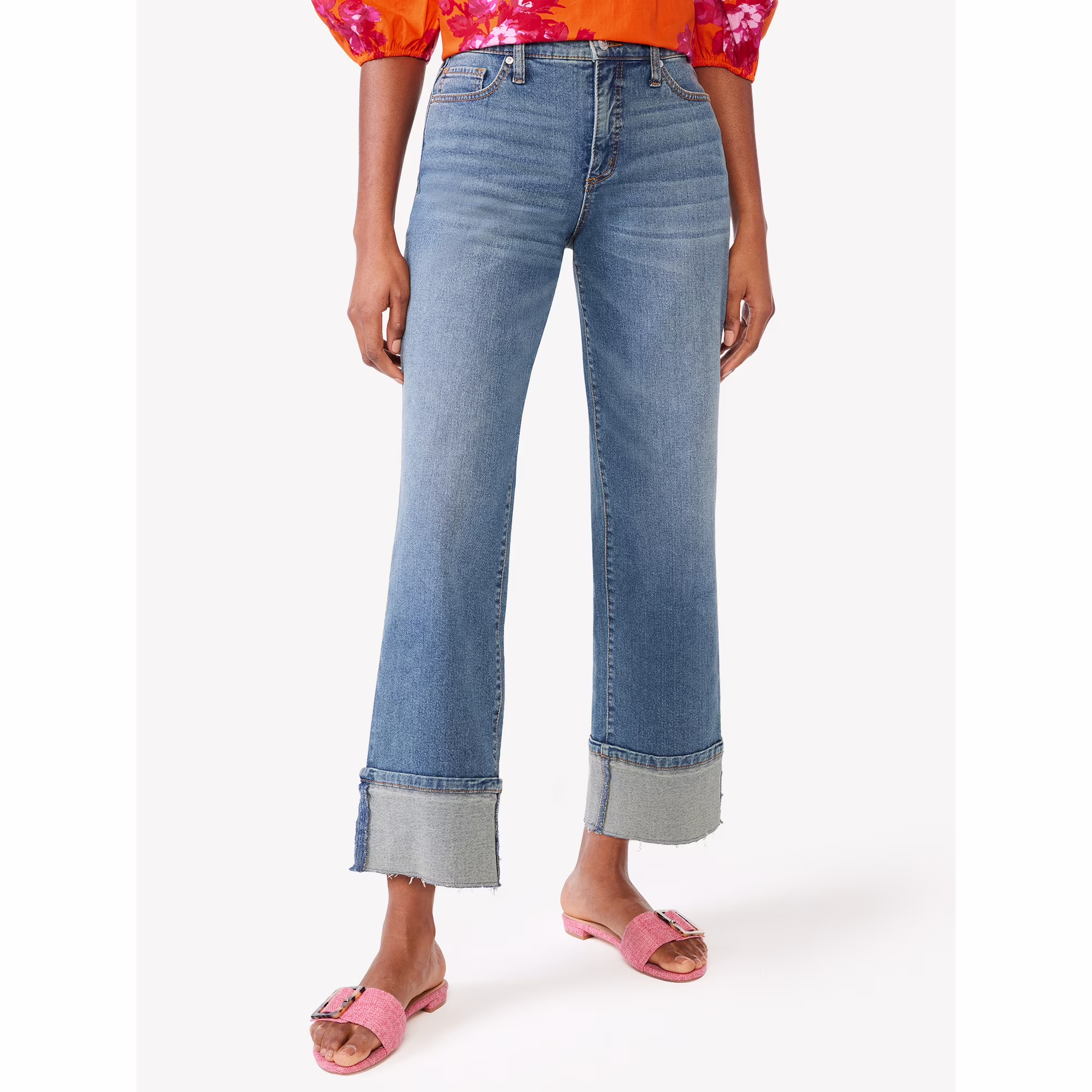cuffed ankle jeans