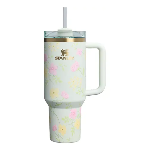 Stanley 40 oz. Quencher H2.0 FlowState Tumbler Spring Blossoms