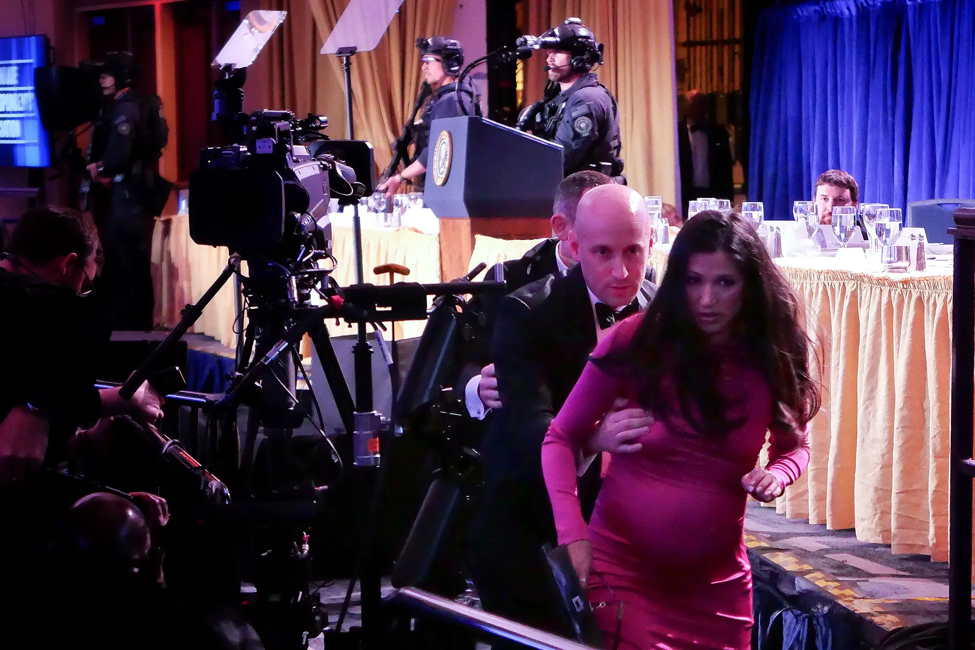 Stephen Miller Pregnant Wife Katie Miller Denies He Used Her as Human Shield During Shooting