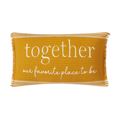 Mainstays Together Cotton Embroidered Oblong Decorative Pillow
