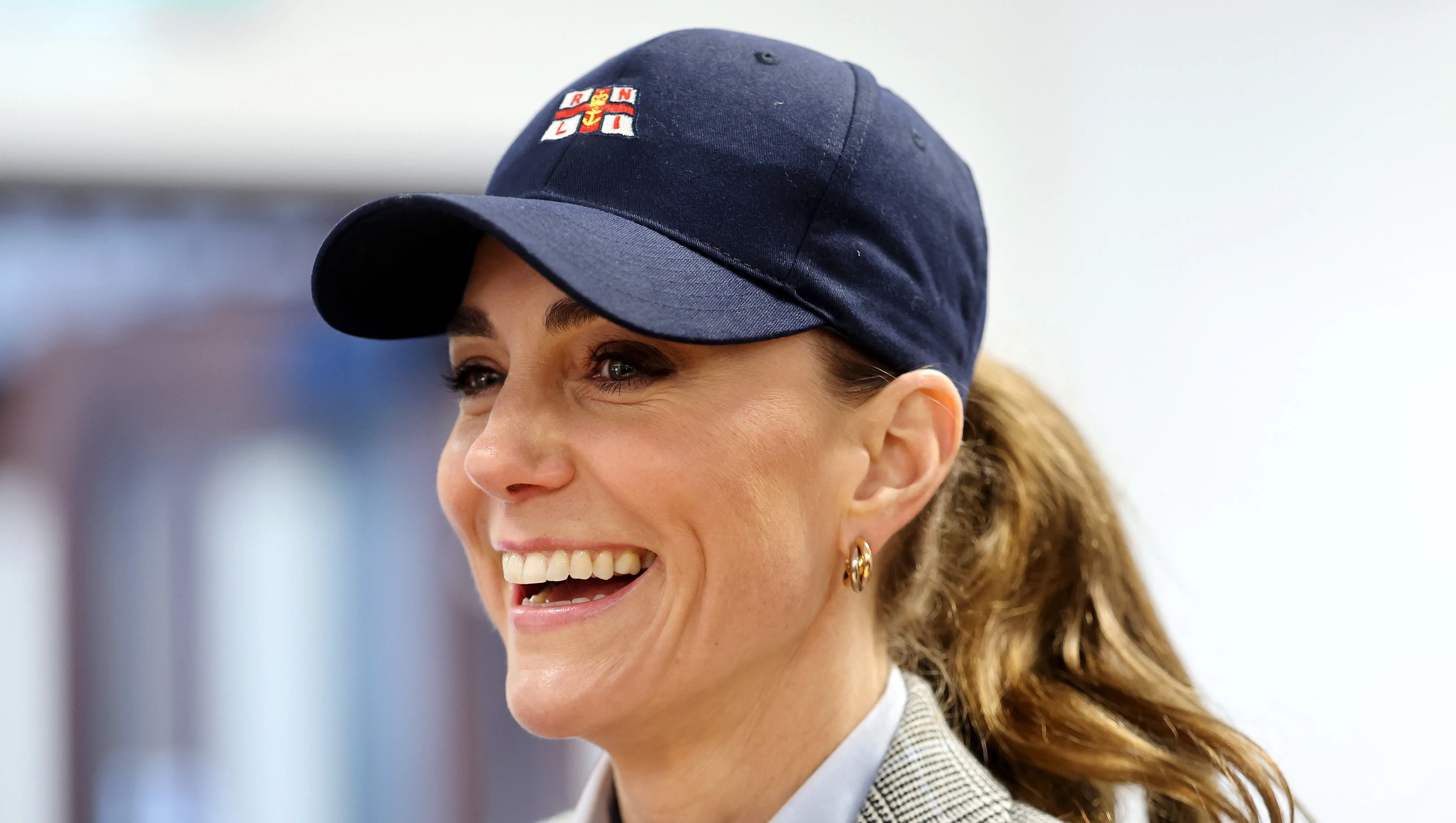 LONDON, ENGLAND - MARCH 12: Catherine, Princess of Wales during her visit to the RNLI Tower Station on March 12, 2026 in London, England. The Prince and Princess of Wales visited the Royal National Lifeboat Institution (RNLI) to hear about their work saving lives on the River Thames, as the charity celebrates 25 years of RNLI Lifeguards. (Photo by Chris Jackson/Getty Images)
