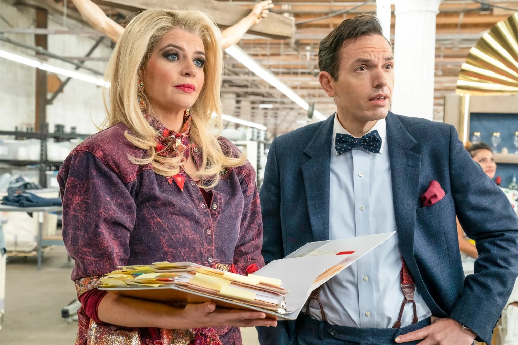 Casey Wilson and Paul Scheer in Black Monday