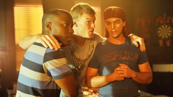 Omari Newton, Alan Ritchson and Darin Brooks in Blue Mountain State