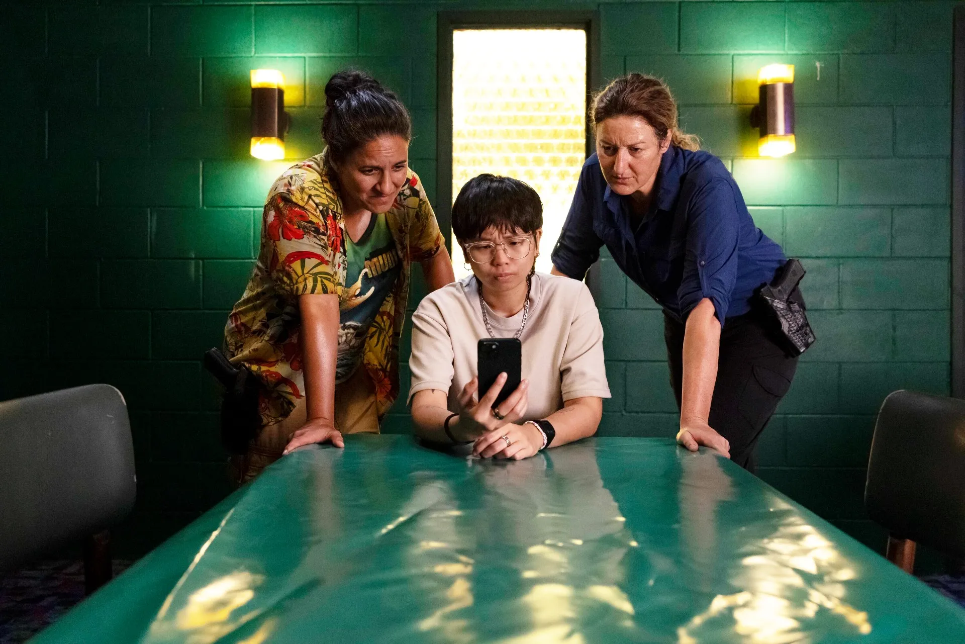 Madeleine Sami (left) and Kate Box (right) in Deadloch