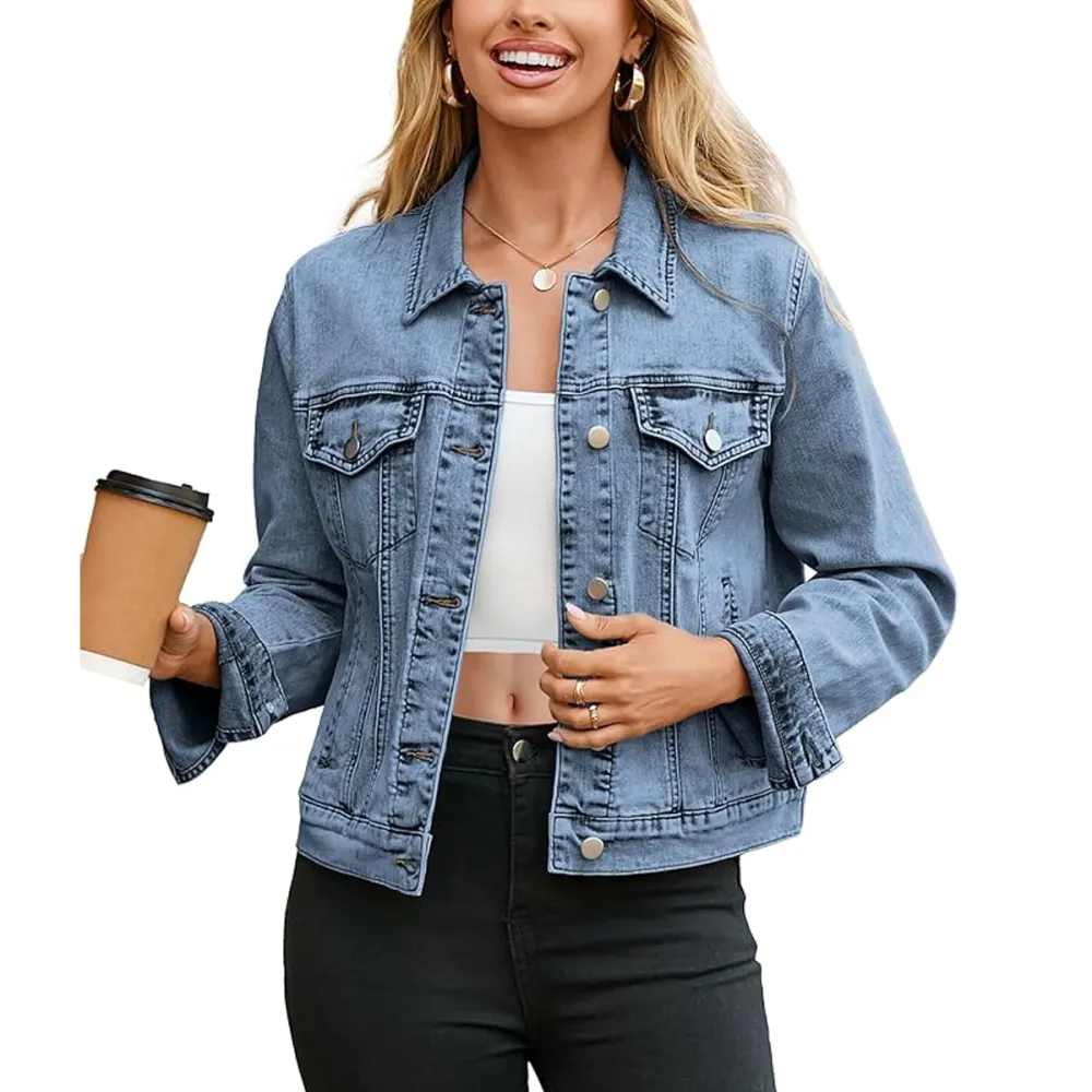 Glamaker Fitted Button Down Denim Jacket