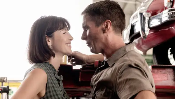 Catriona Balfe and Christian Bale in Ford v Ferrari