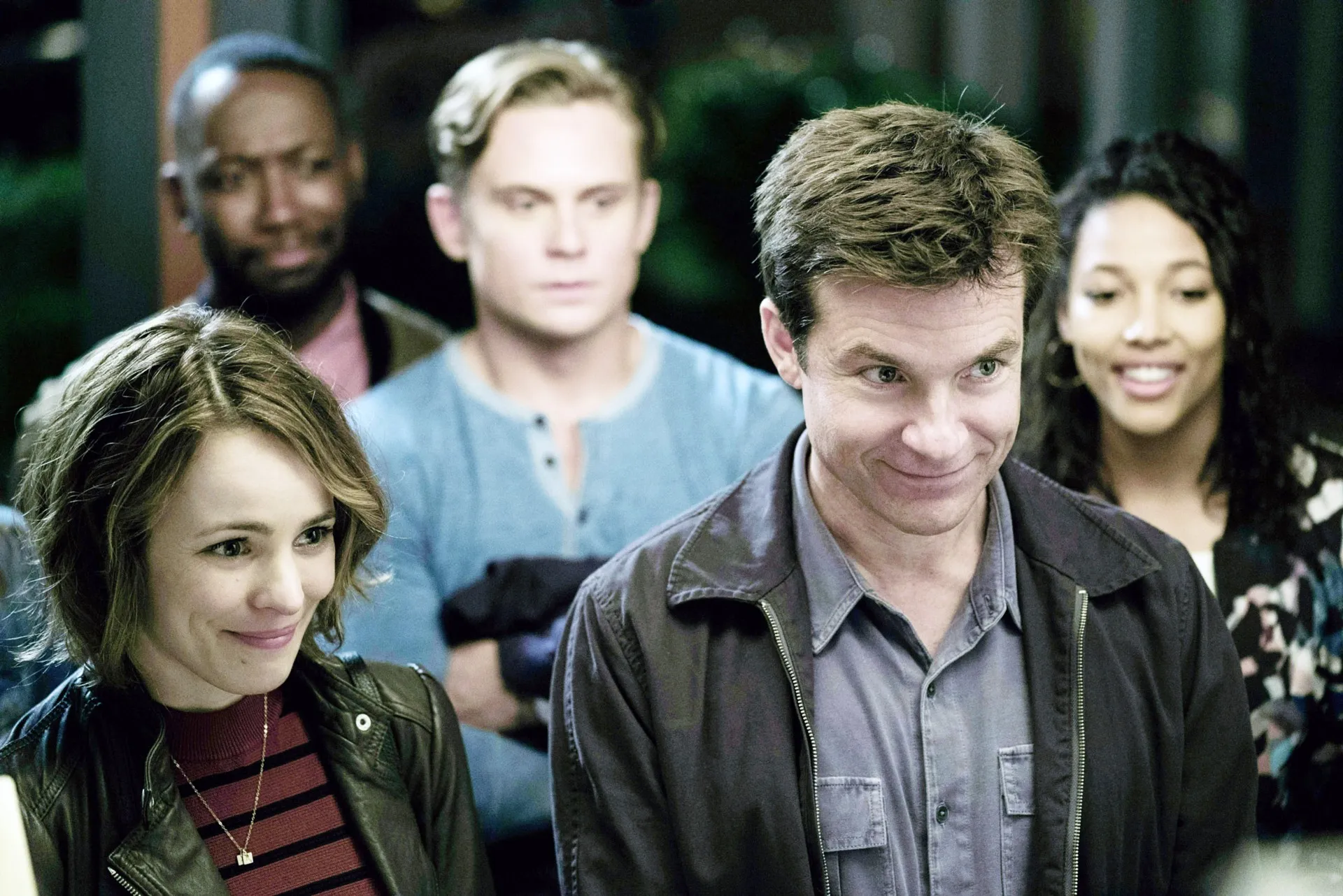 Rachel McAdams, Lamorne Morris, Billy Magnussen, Jason Bateman and Kylie Bunbury in Game Night