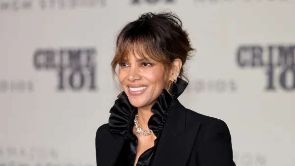 LOS ANGELES, CALIFORNIA - FEBRUARY 10: Halle Berry attends the world premiere of Amazon MGM Studios' "Crime 101" at The United Theater on Broadway on February 10, 2026 in Los Angeles, California. (Photo by Brianna Bryson/WireImage)