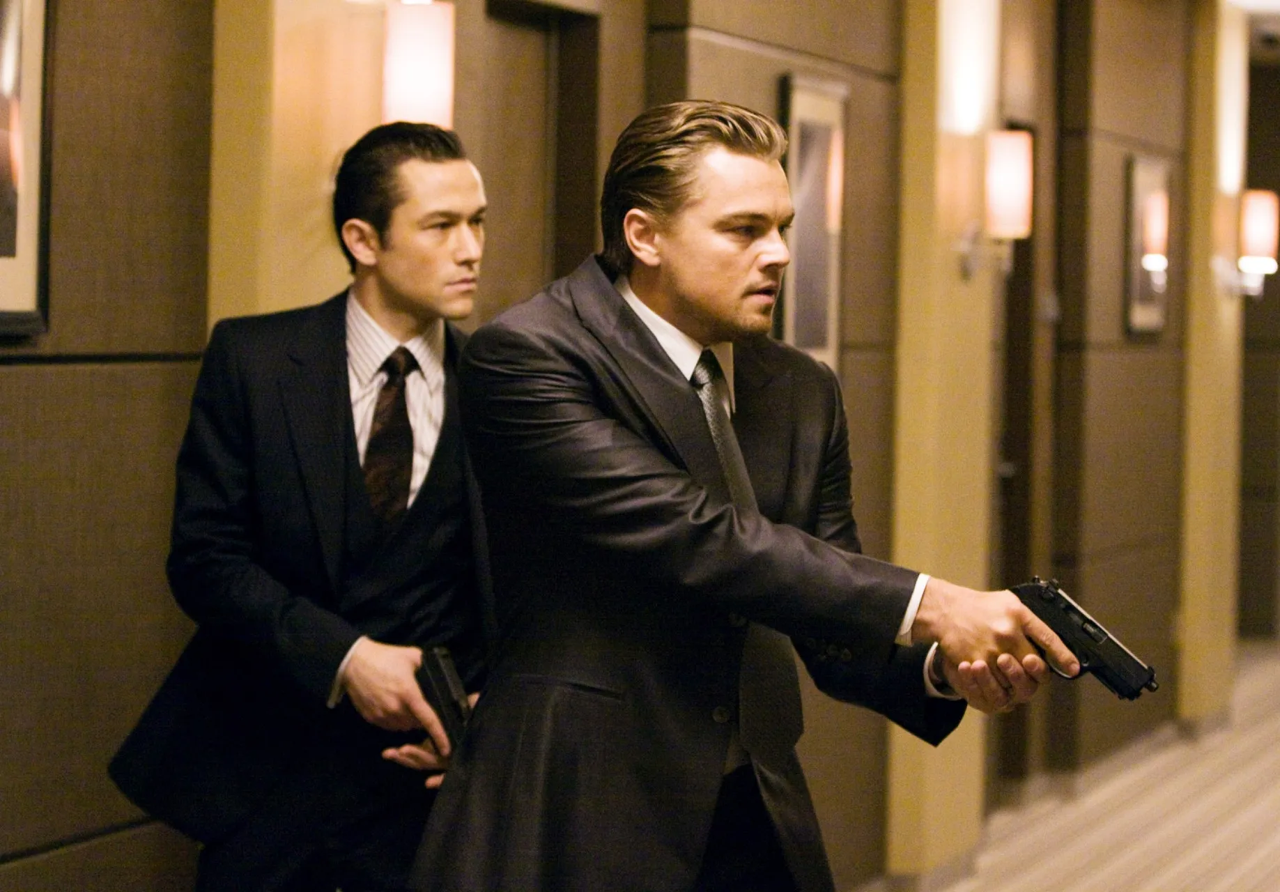 Joseph Gordon-Levitt and Leonardo DiCaprio in Inception
