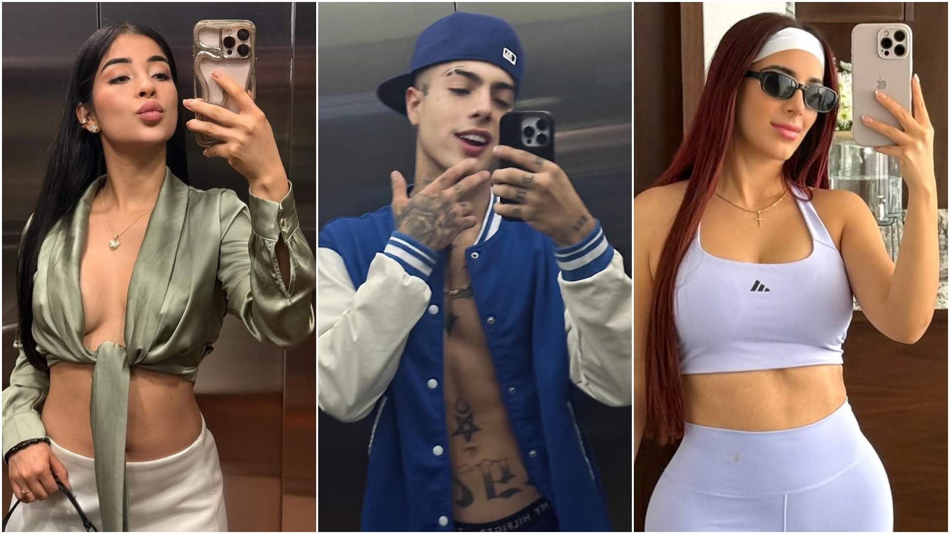 Participantes de ‘La Mansión VIP’, Katy Cardona, Naim Darrechi y Jessica Sodi.