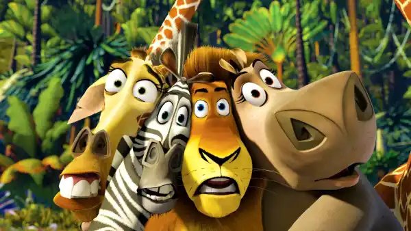 Melman, Marty, Alex and Gloria in Madagascar