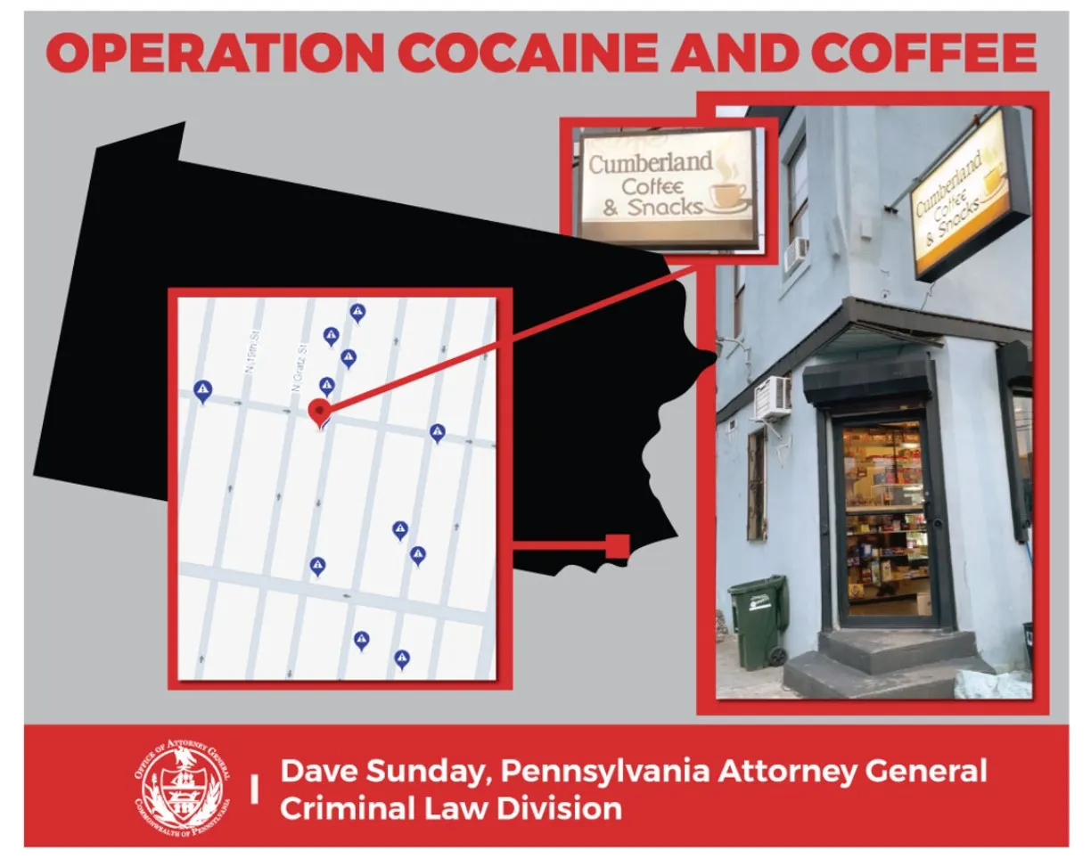 A graphic showing details of the takedown operation